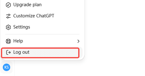 steps to log out chatgpt