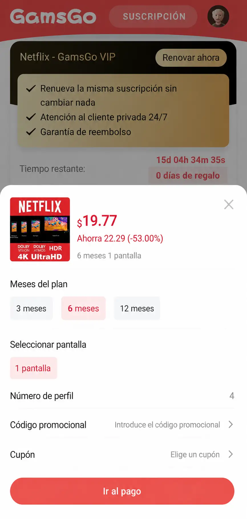 renovación de netflix