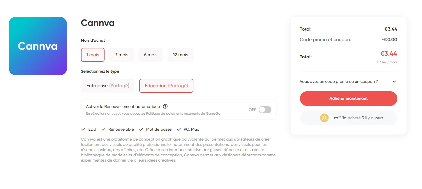 Canva Premium pas cher