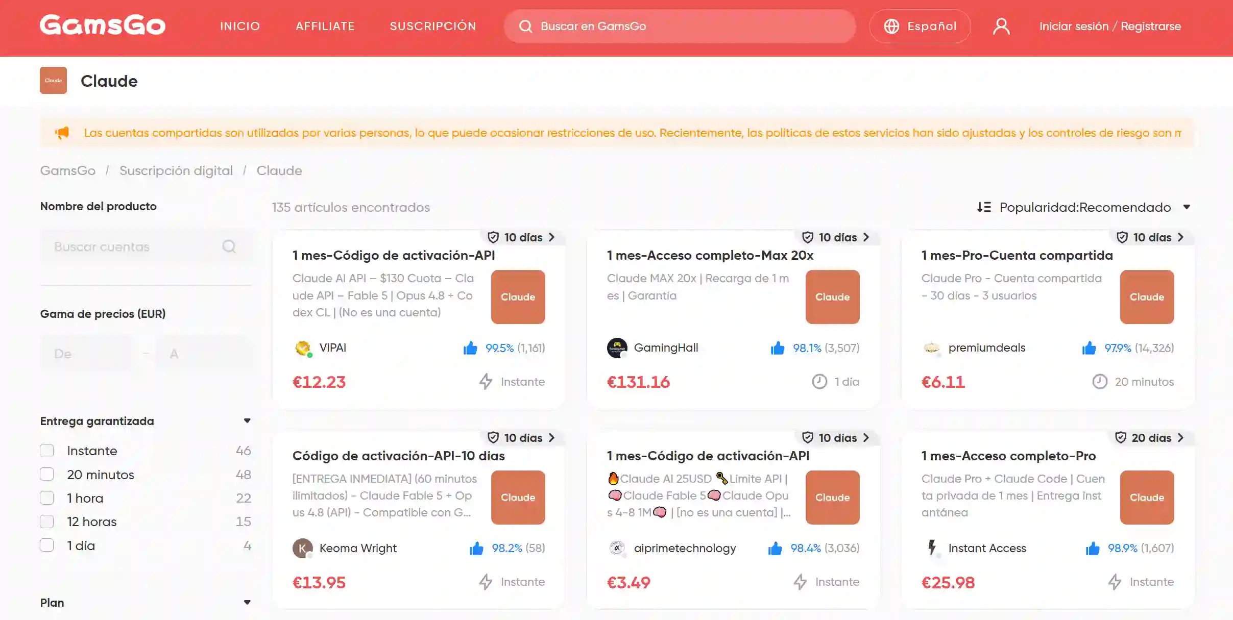  suscripción compartida de Claude