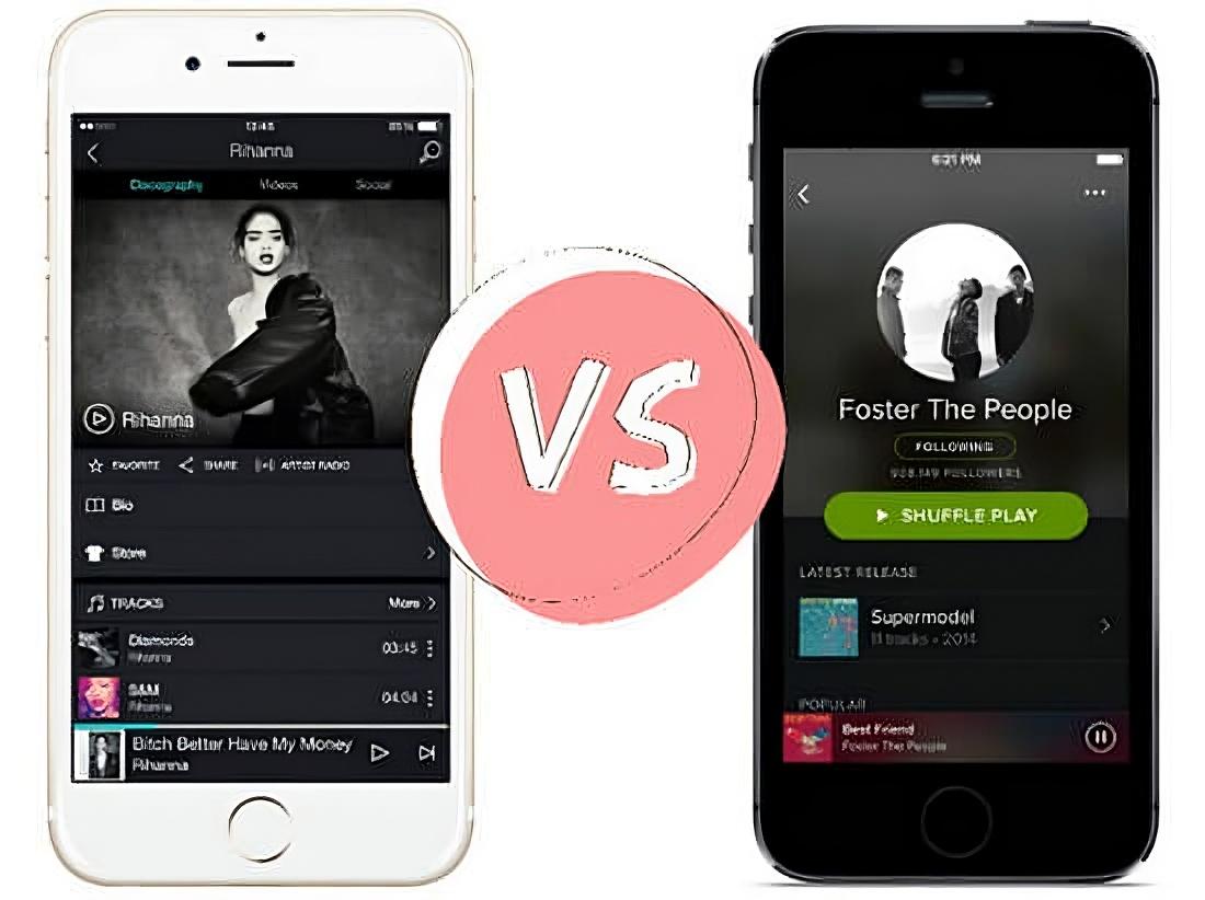 Core Media Resources of TIDAL and SPOTIFY