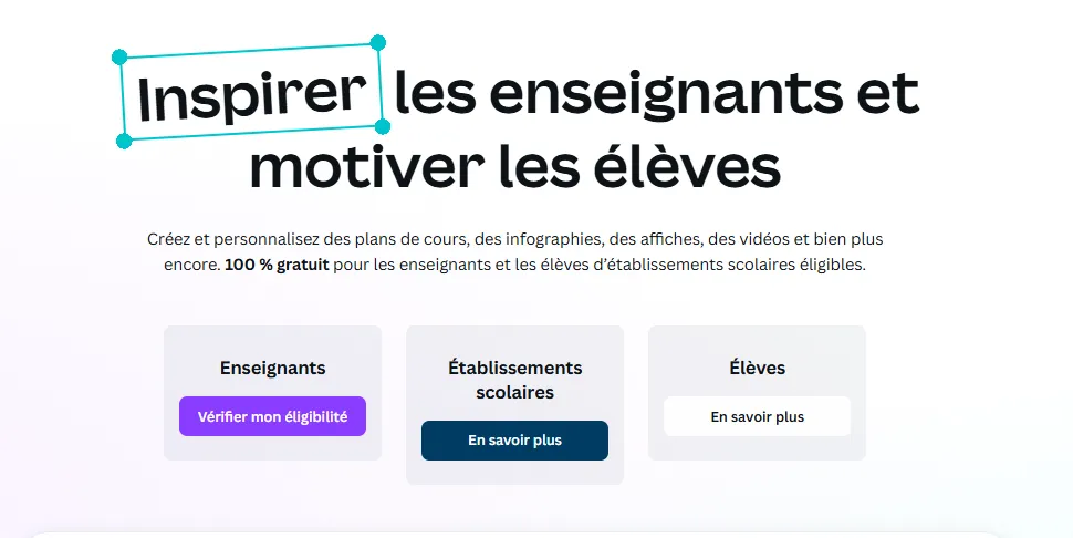 Canva Pro gratuit pour les enseignants et élèves du primaire et du secondaire
