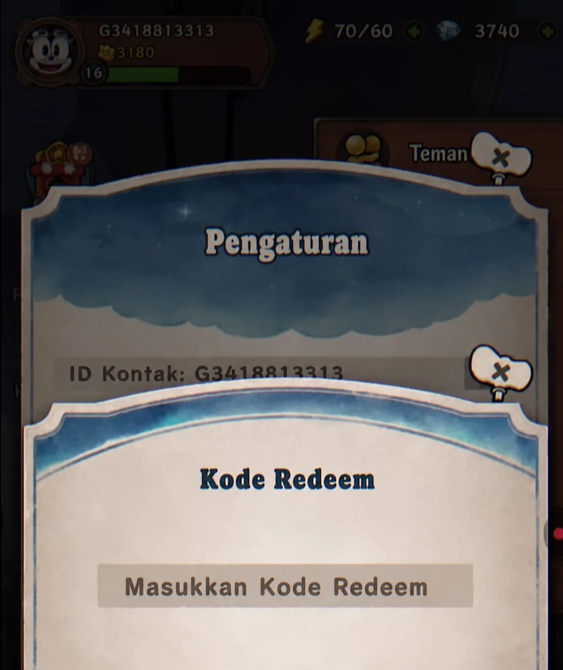 cara redeem kode acecraft langkah 3