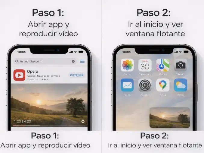 Activar el modo PiP en dispositivos iOS