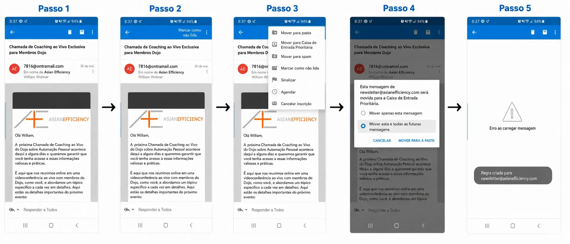 colocar e-mail na lista de permissões no Outlook