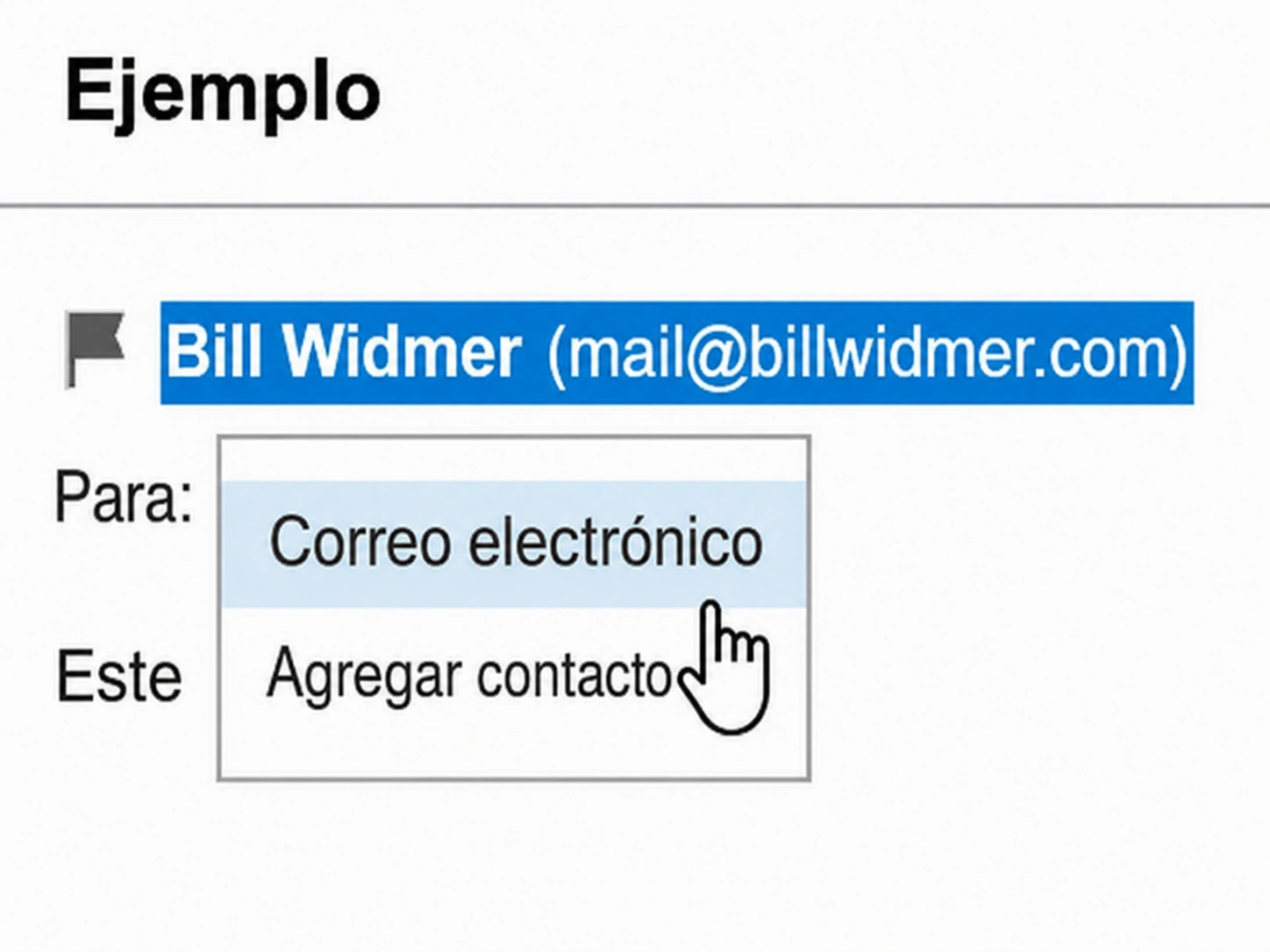 cómo se añade un correo a la lista blanca en AOL