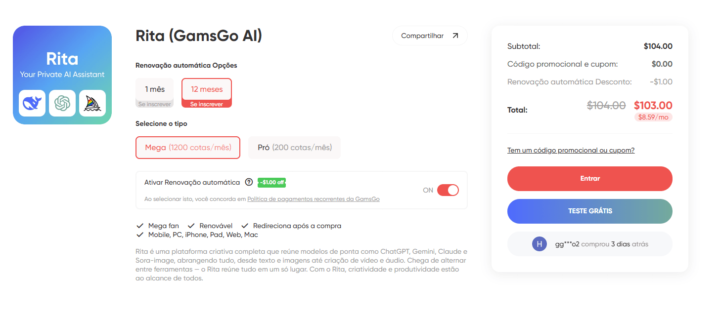 Use o ChatGPT 5 grátis via GamsGo AI