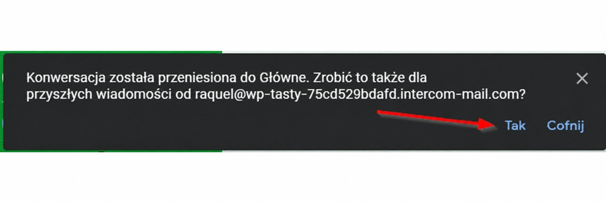 biała lista e-mail Gmail
