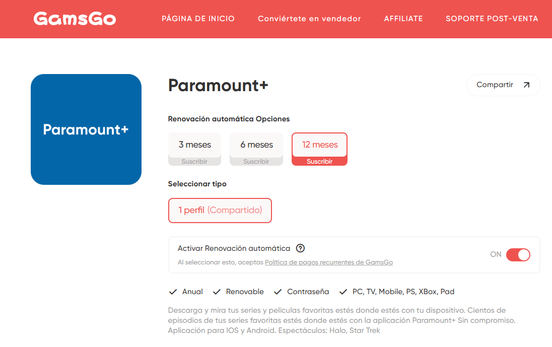 paramount plus precio
