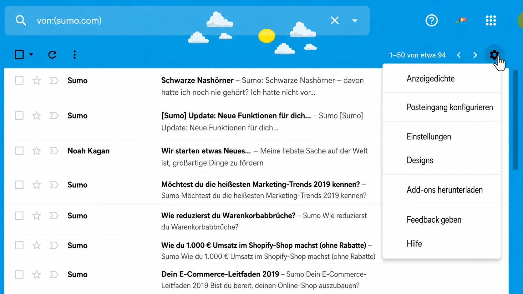 E-Mails in Gmail whitelisten
