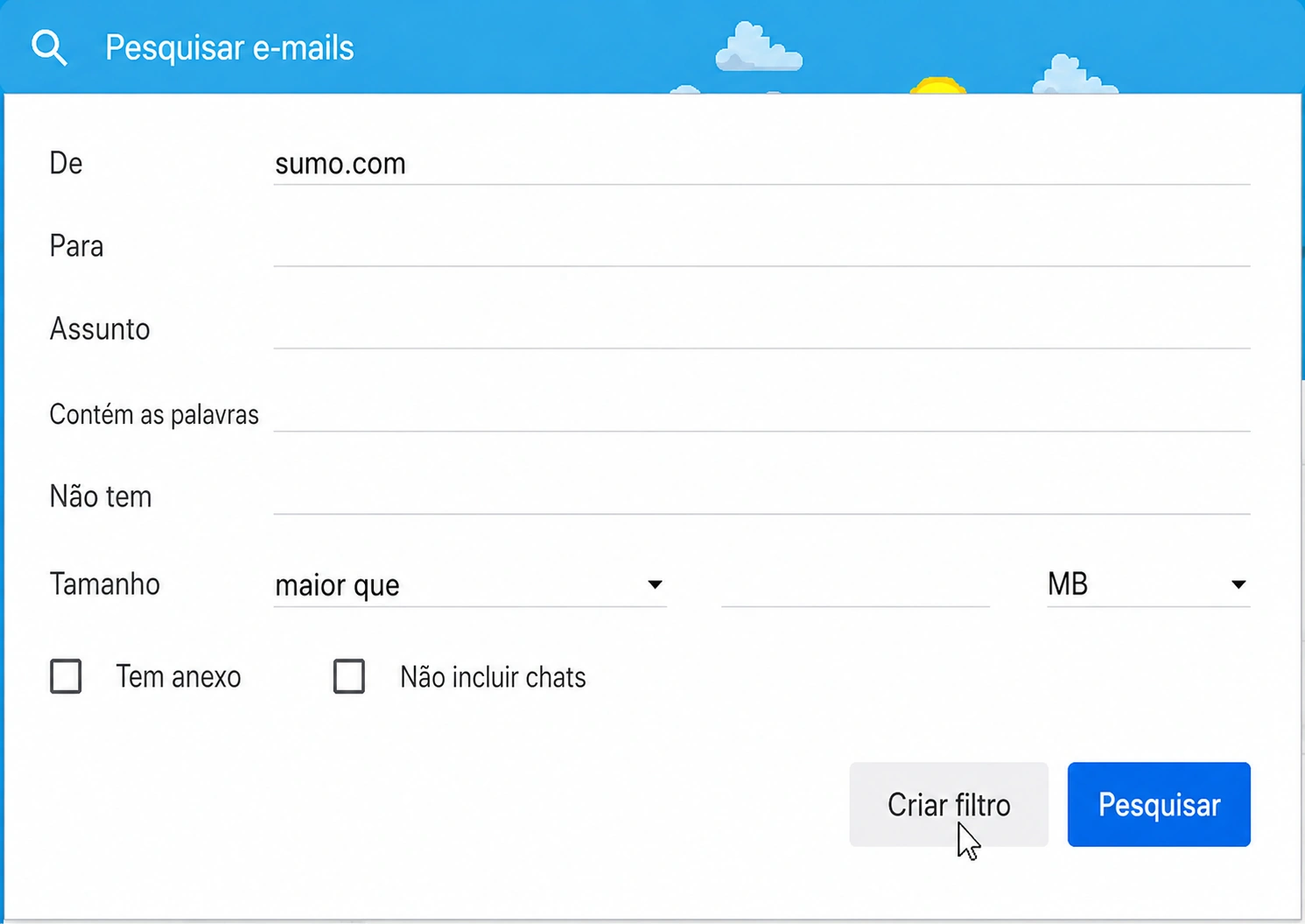 colocar e-mails do Gmail na lista de permissões