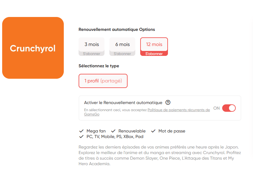 crunchyroll premium