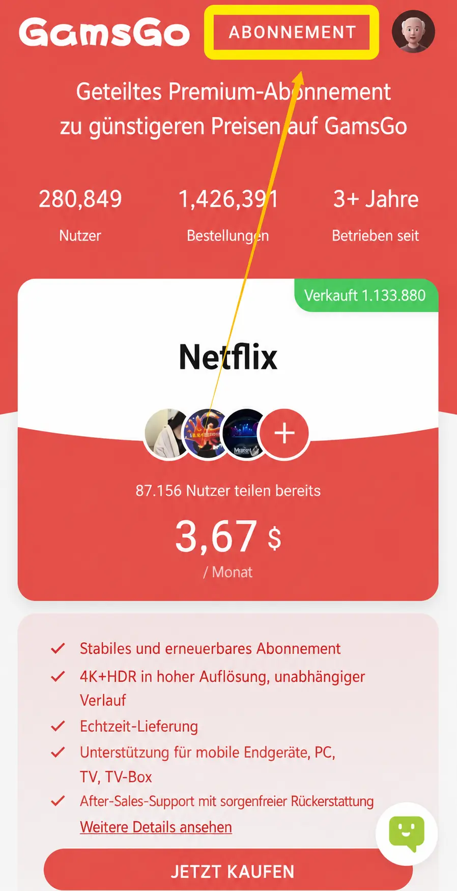 Netflix verlängern