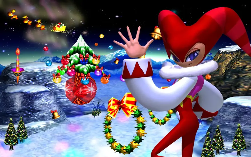 Christmas Nights Into Dreams winter level gameplay