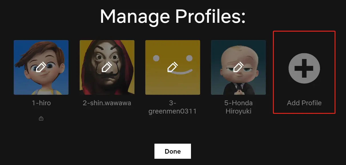 Add a Netflix profile for account sharing