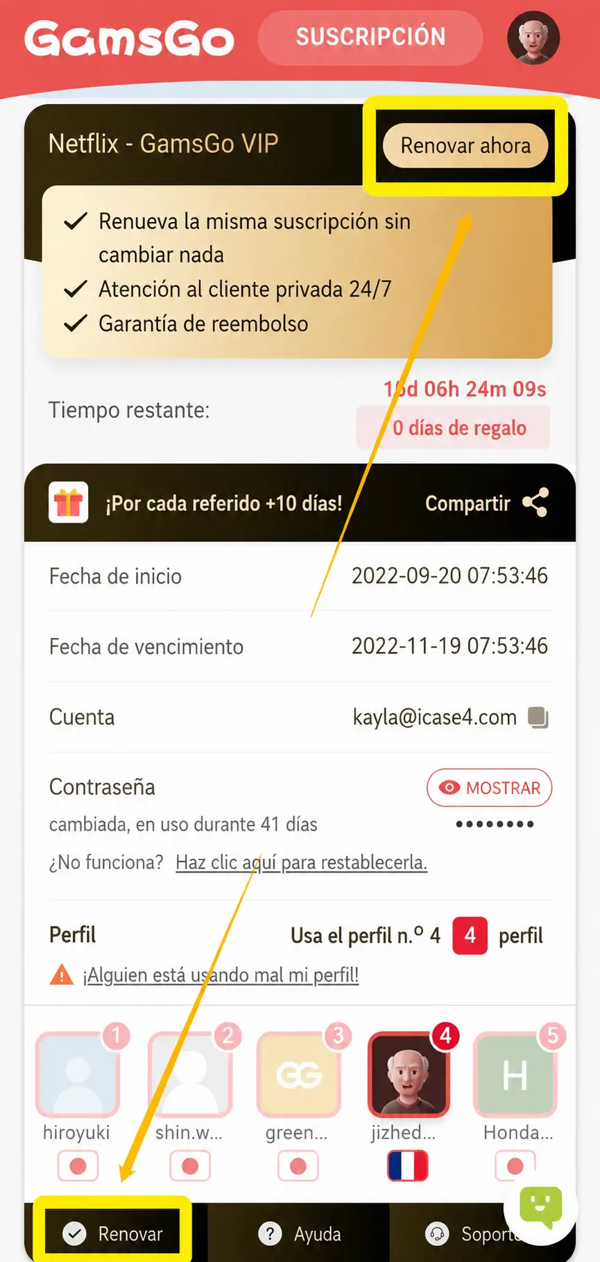 renovación de netflix