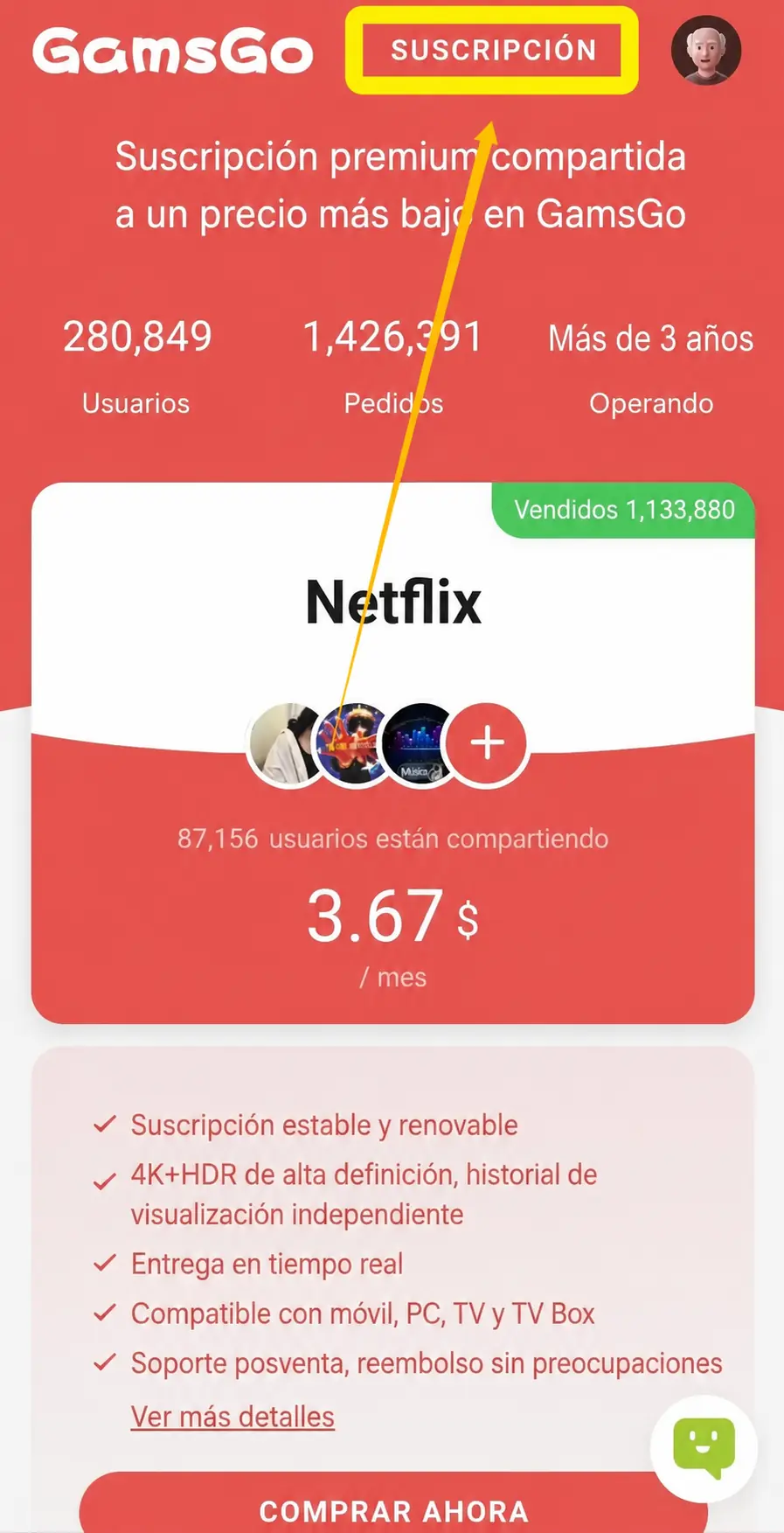 renovación de netflix