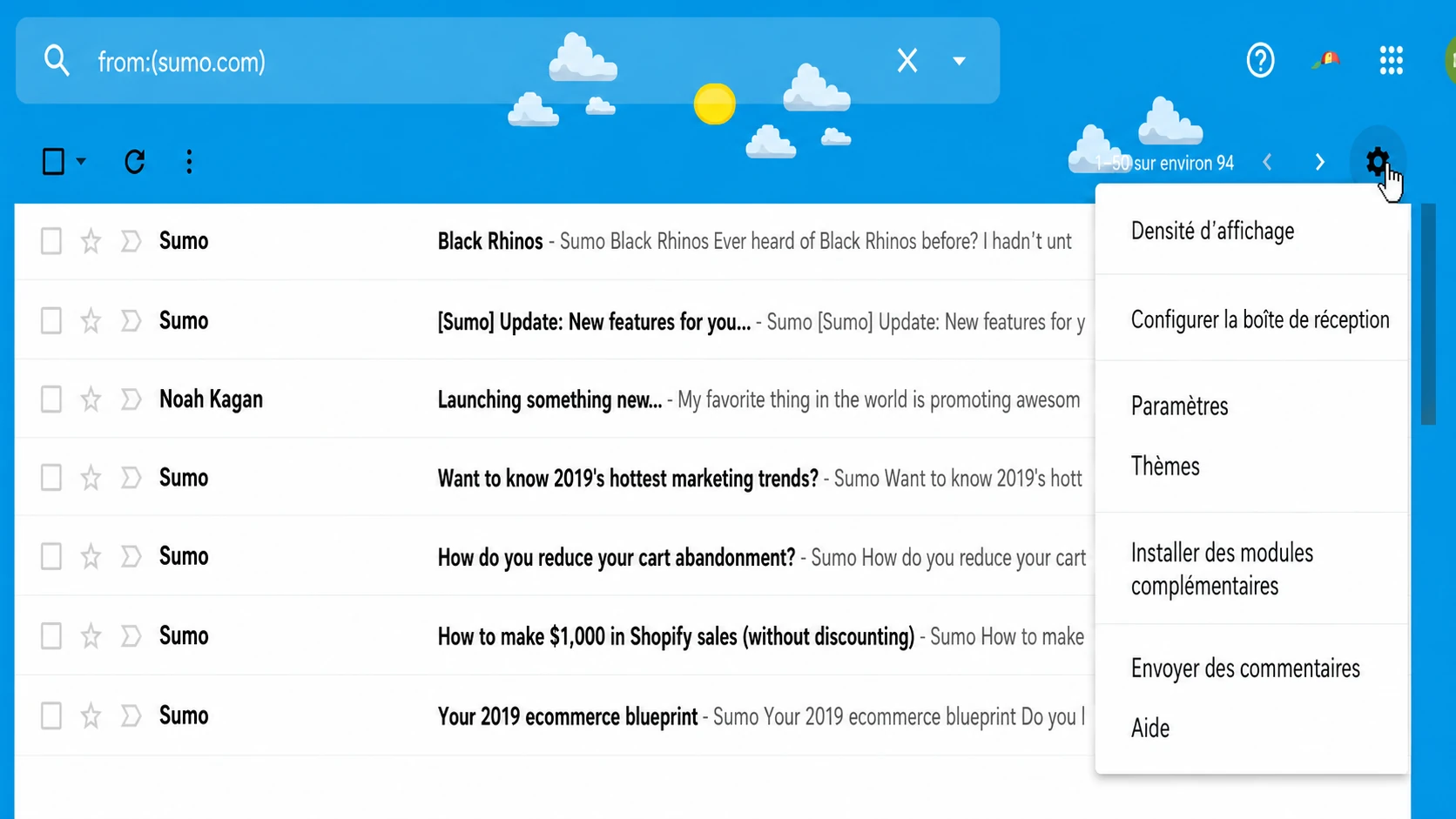 mettre des e-mails sur liste blanche dans Gmail