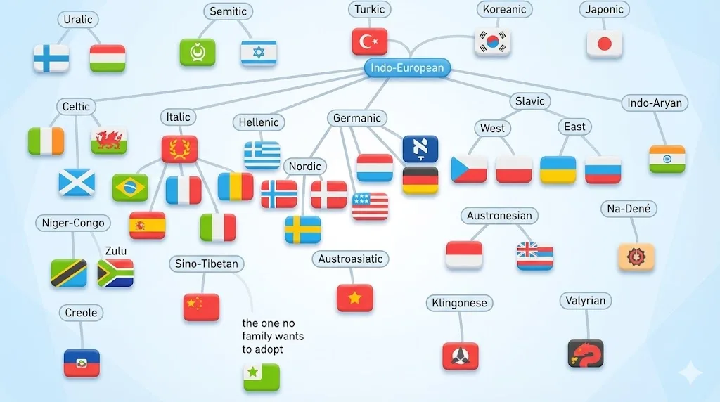 Duolingo language selection screen showing 42 available languages
