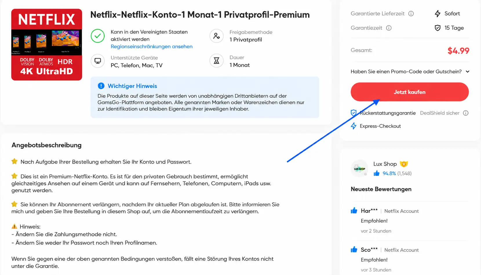 Netflix verlängern