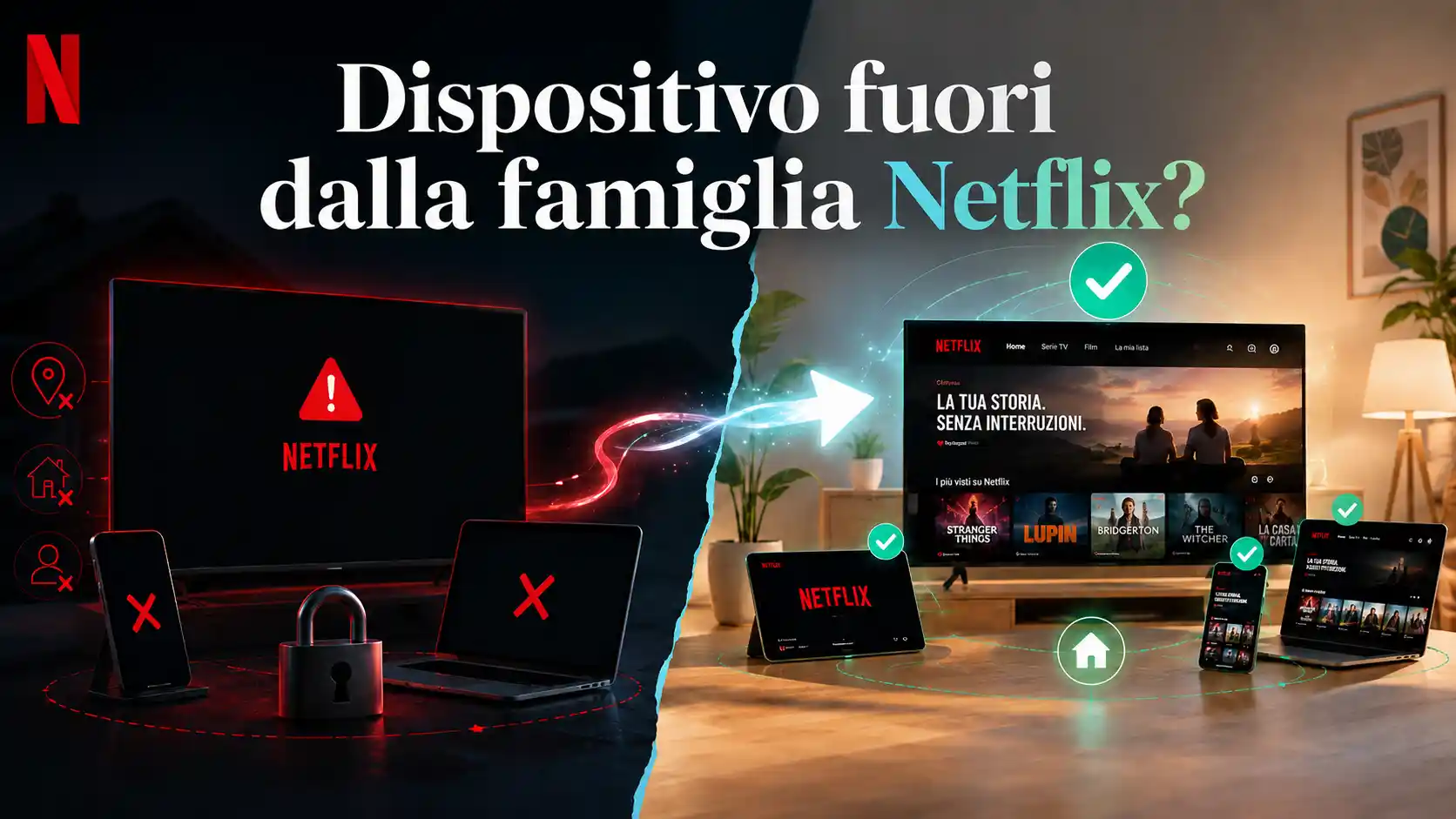 Strategie Avanzate: Quando il dispositivo mostra "Non appartiene alla famiglia Netflix"