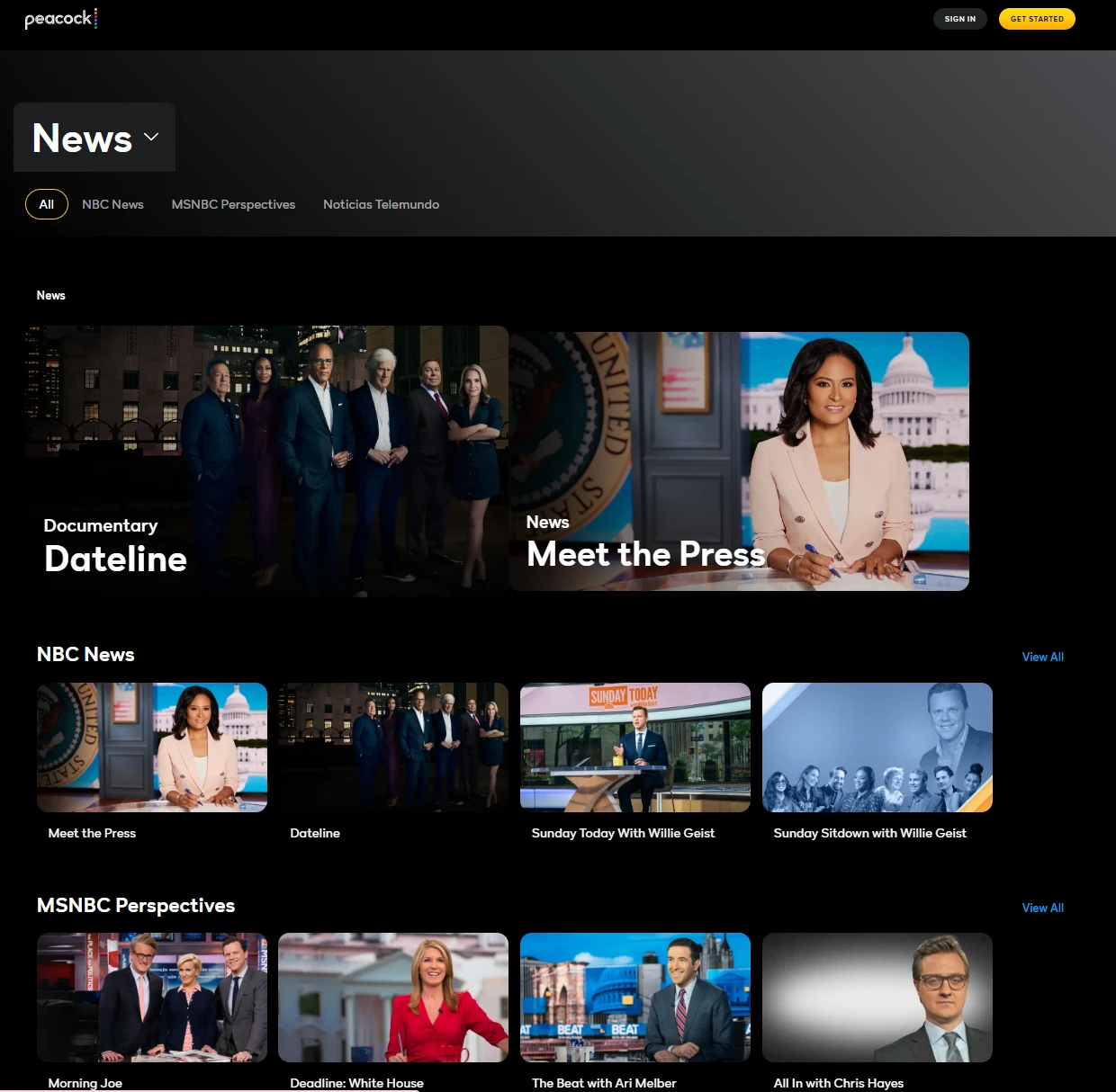 News Coverage on Peacock