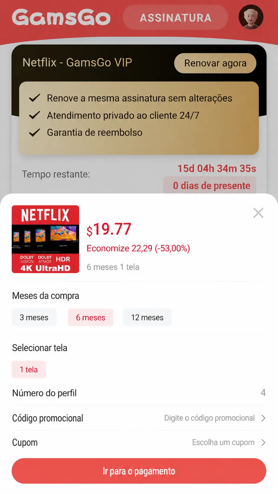 renovação Netflix