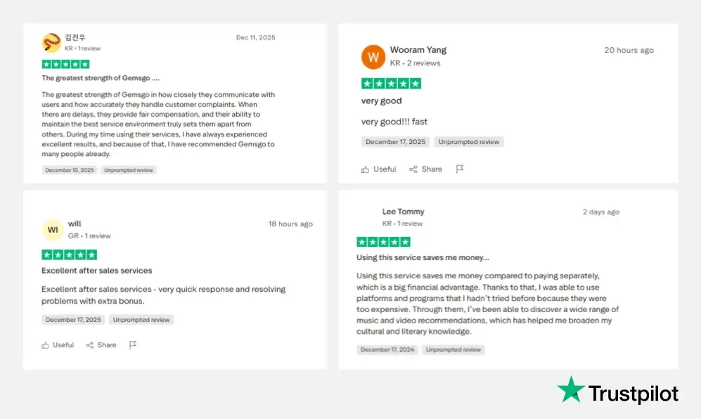GamsGo user reviews from Trustpilot