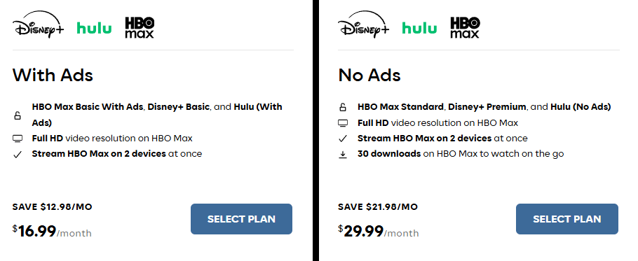 hbo max bundle subscription plan