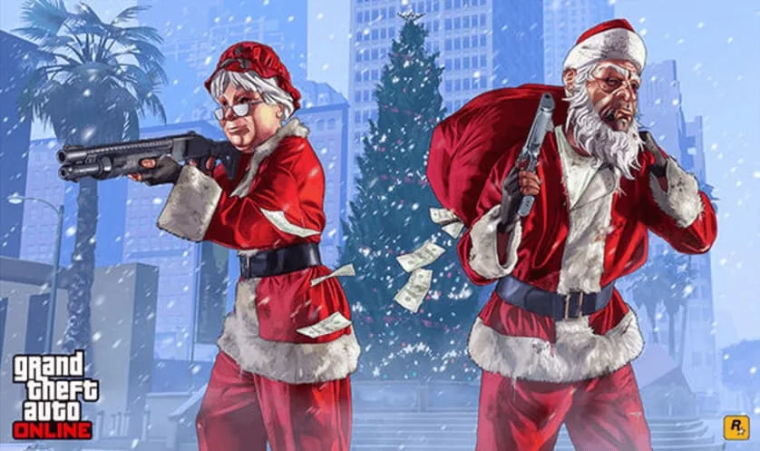 GTA Online snow-covered Los Santos Christmas