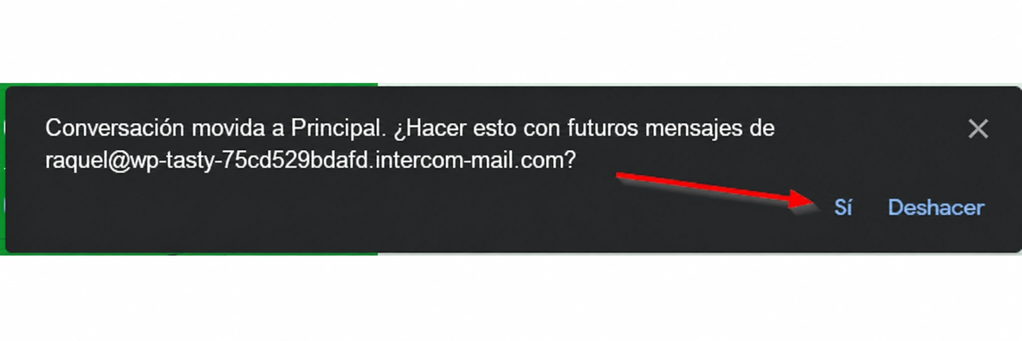 lista blanca de correo Gmail
