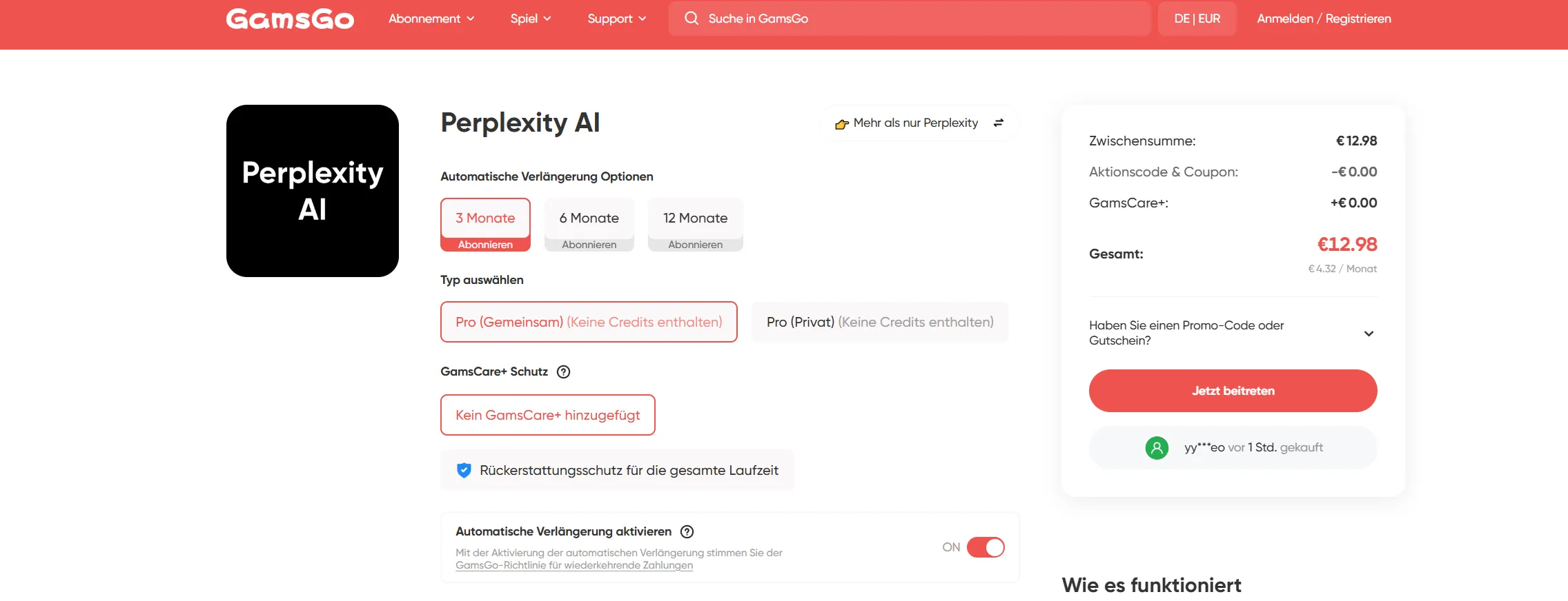 Perplexity Pro günstig kaufen