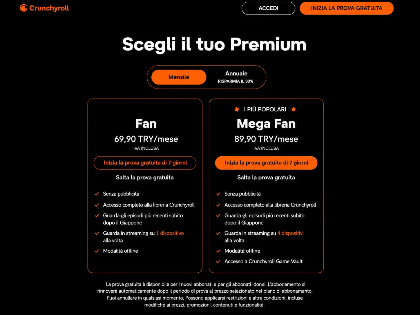 abbonamento Crunchyroll più economico