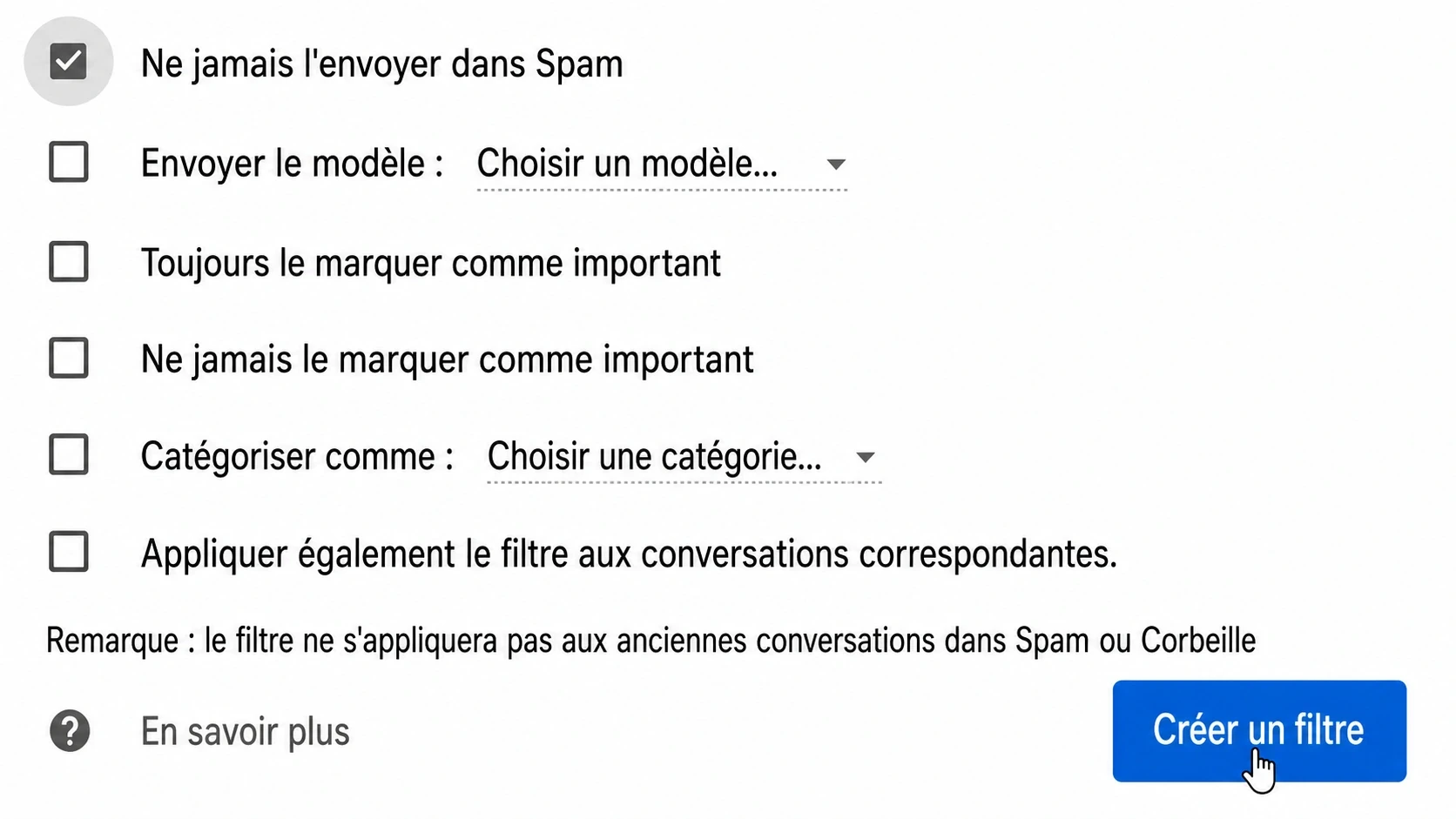 comment ajouter un e-mail à la liste blanche