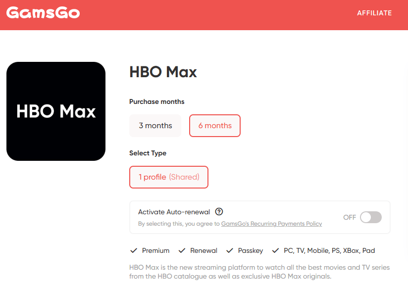 hbo max premium