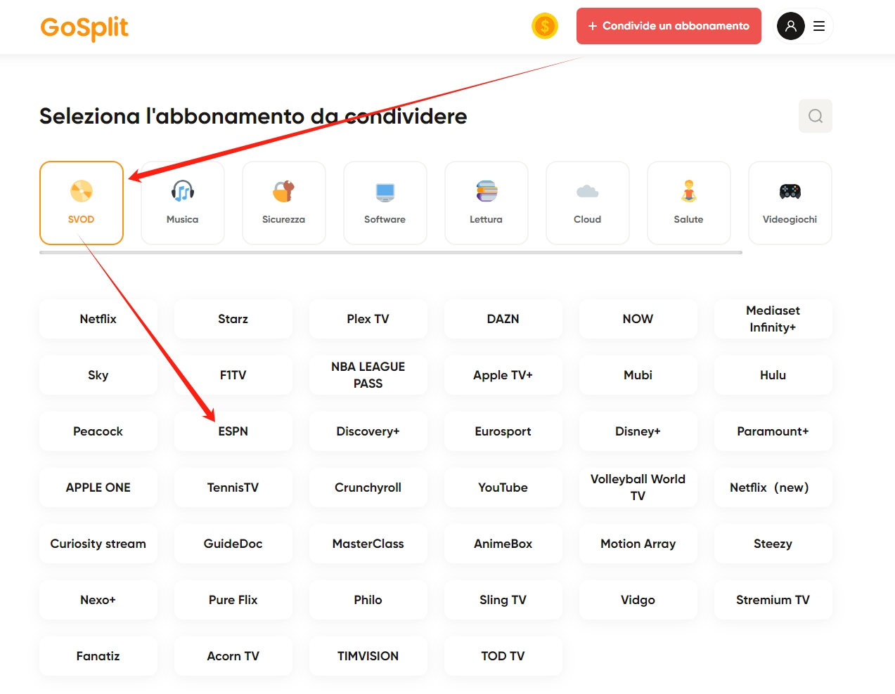 condividi-espn-plus-abbonamento-su-gosplit