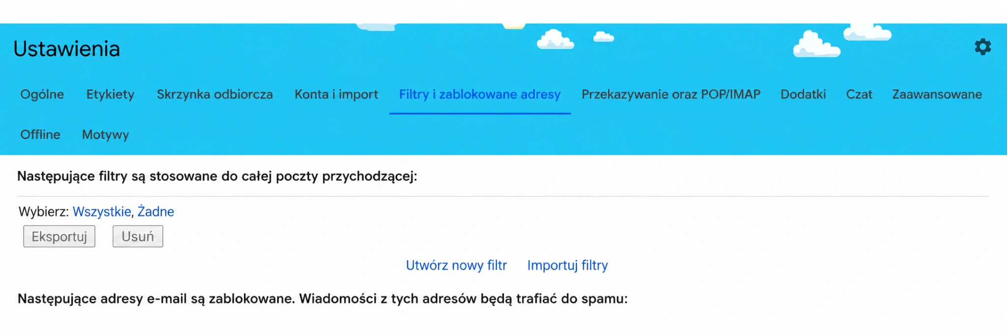 biała lista Gmail