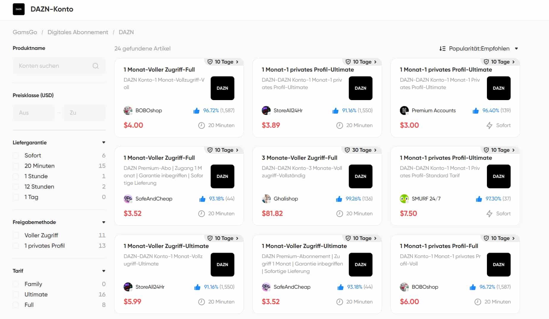dazn preise