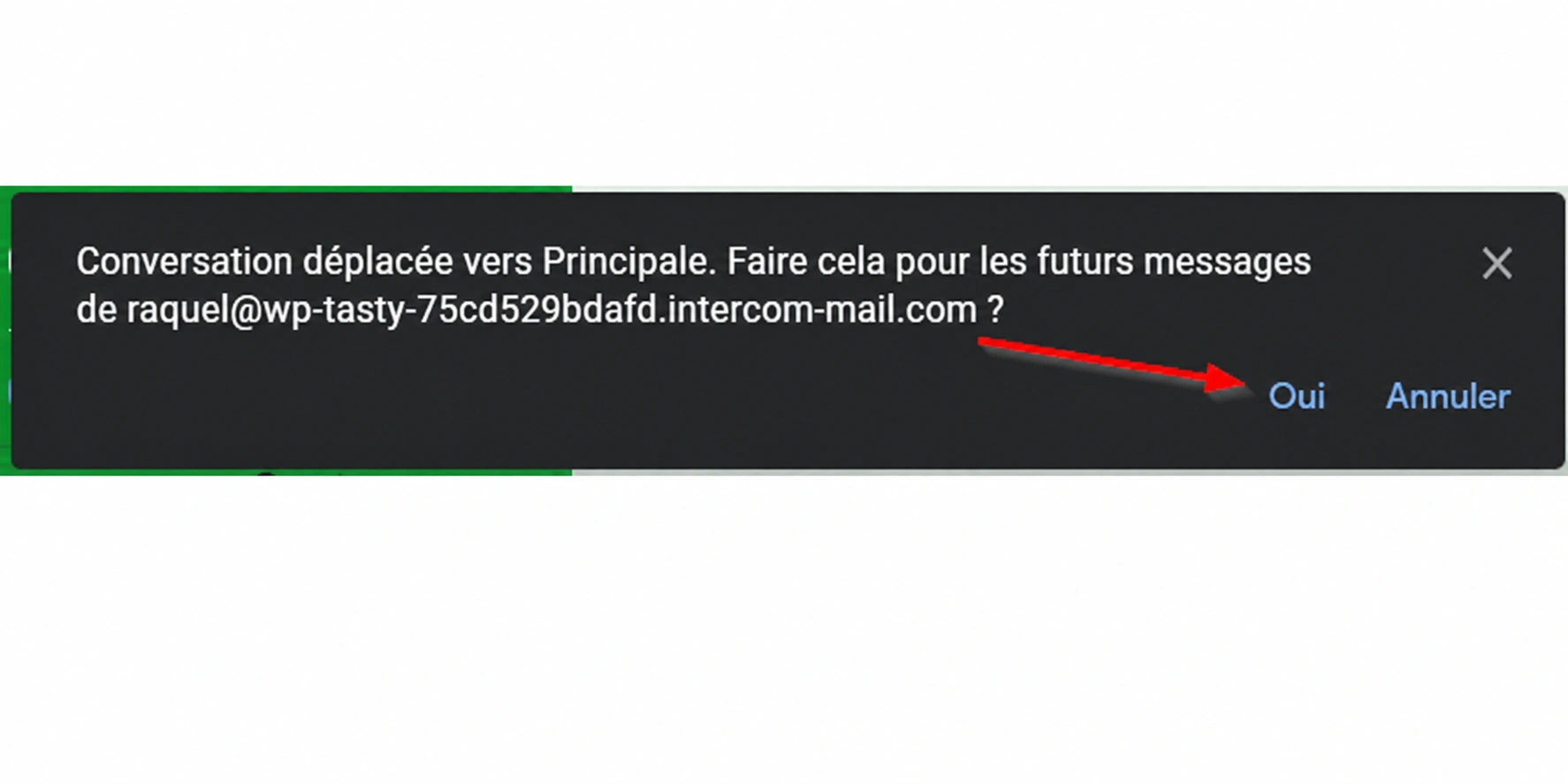 liste blanche e-mail Gmail