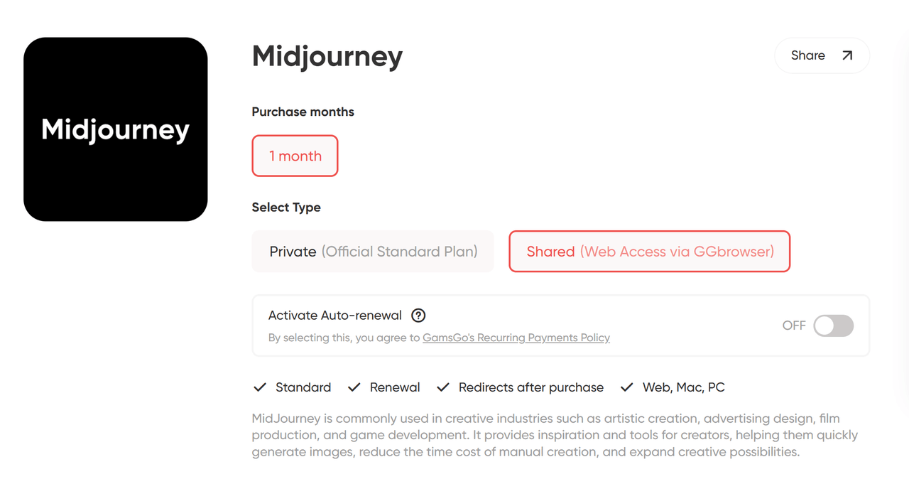 midjourney price