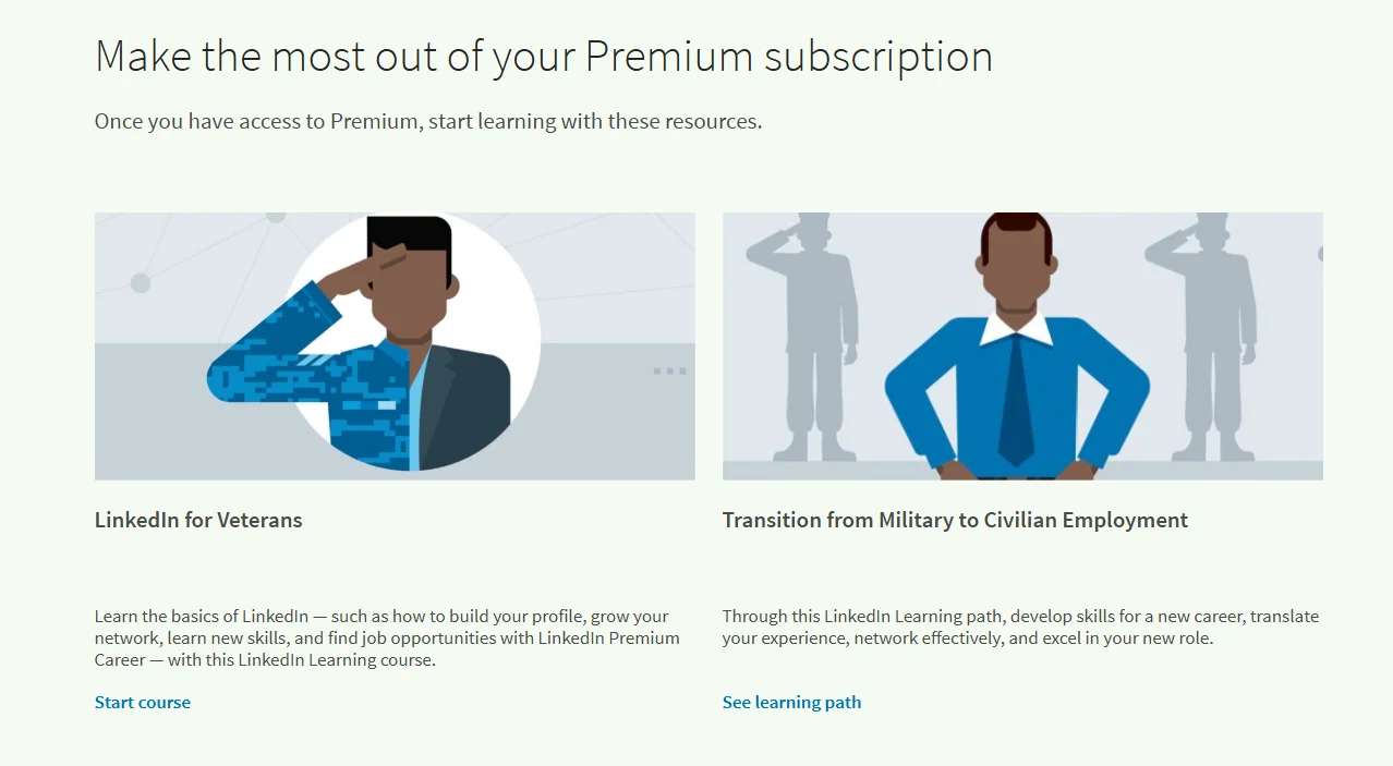 Free 12 months of LinkedIn Premium for eligible veterans