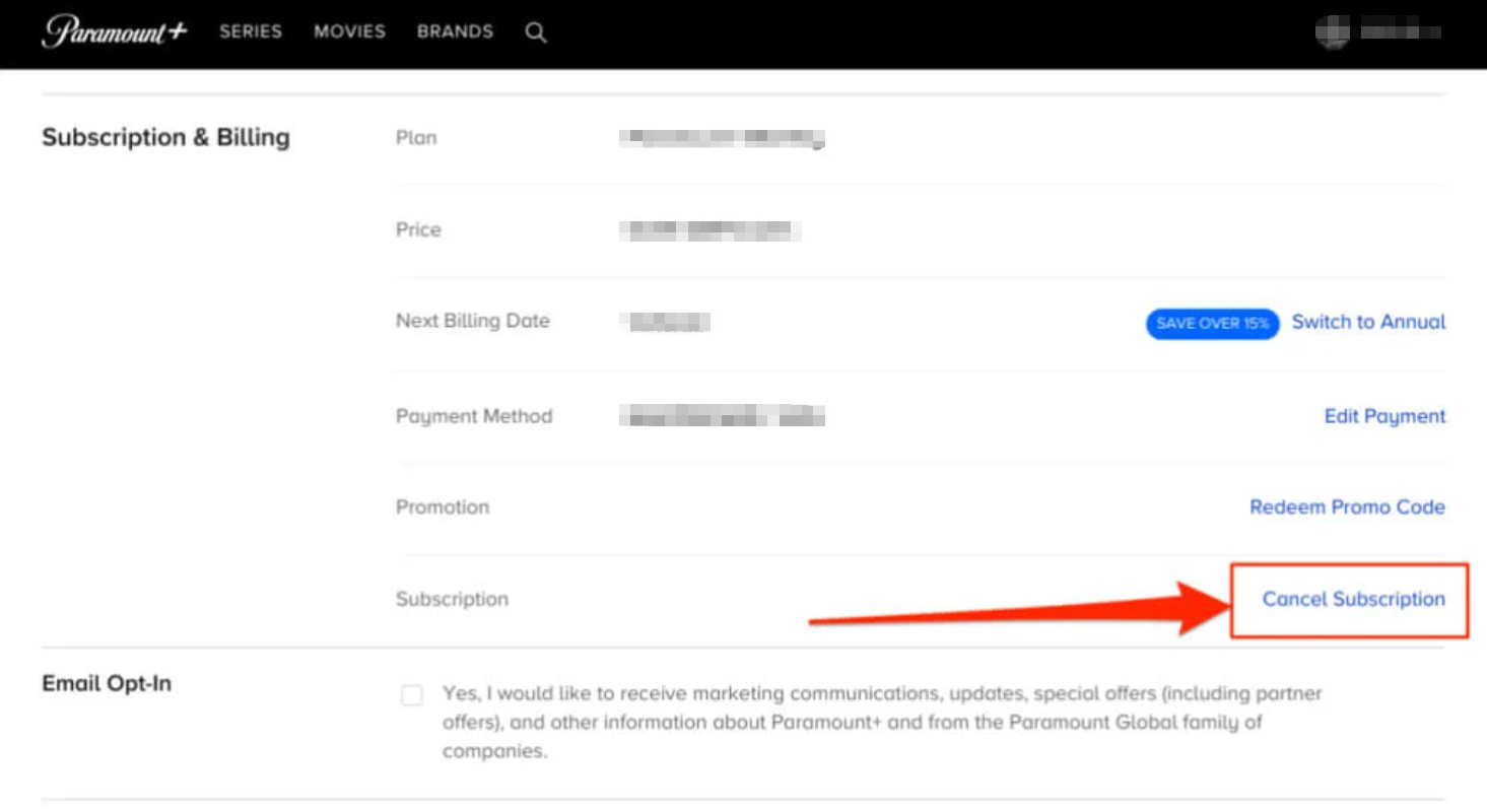 How to cancel Paramount+ free trial?