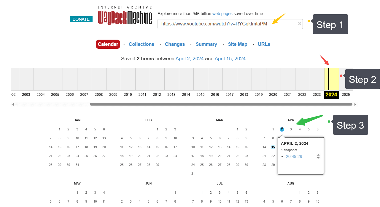 Gelöschte YouTube-Videos mit der Wayback Machine finden