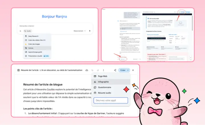 Comment utiliser Gemini Canvas