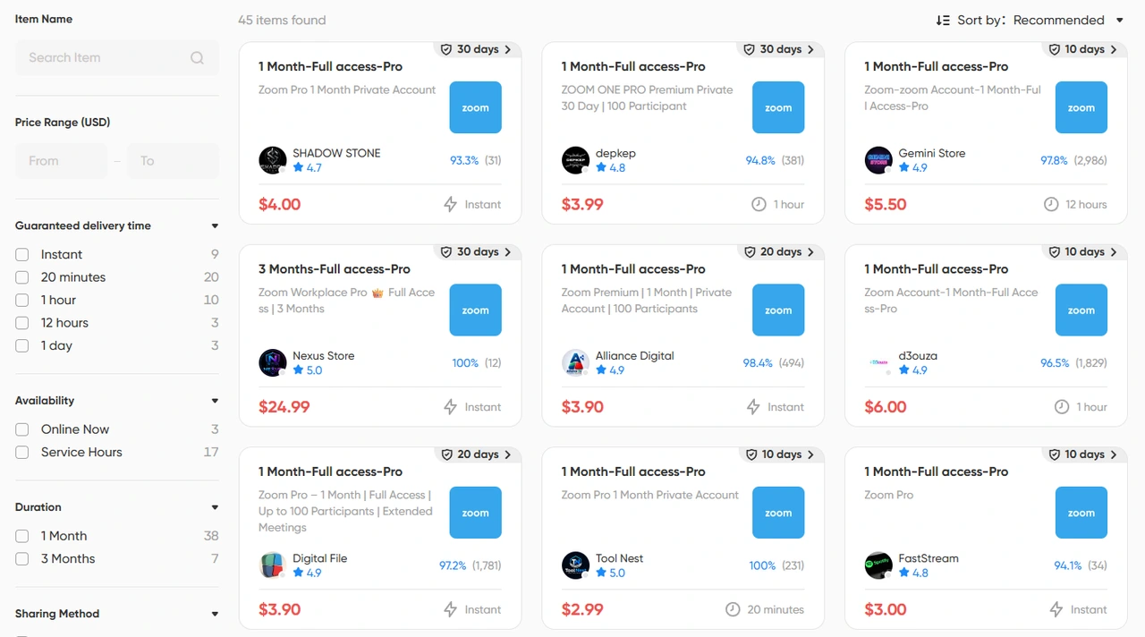 zoom pro account
