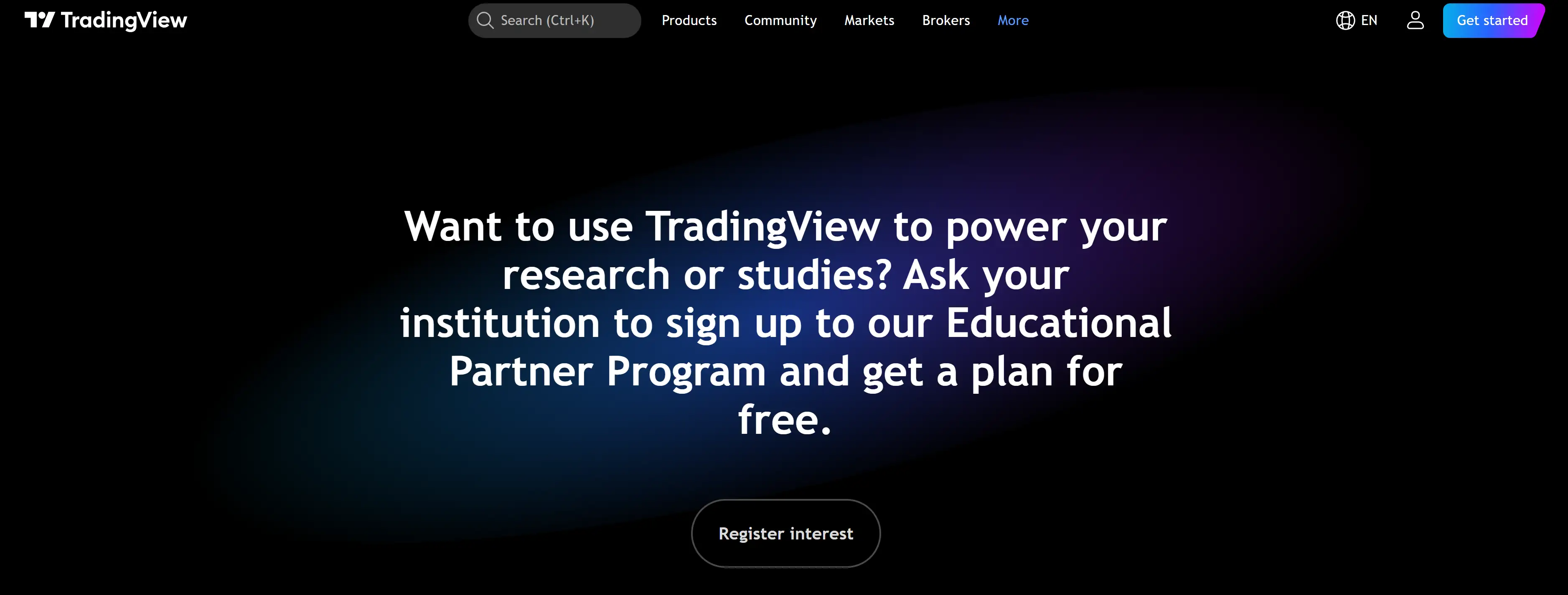 TradingView Educational Partner Program for students