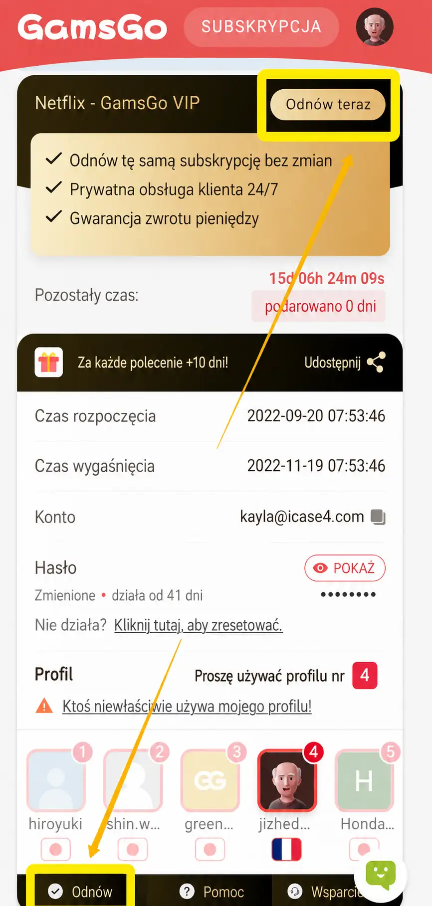 odnowienie Netflix