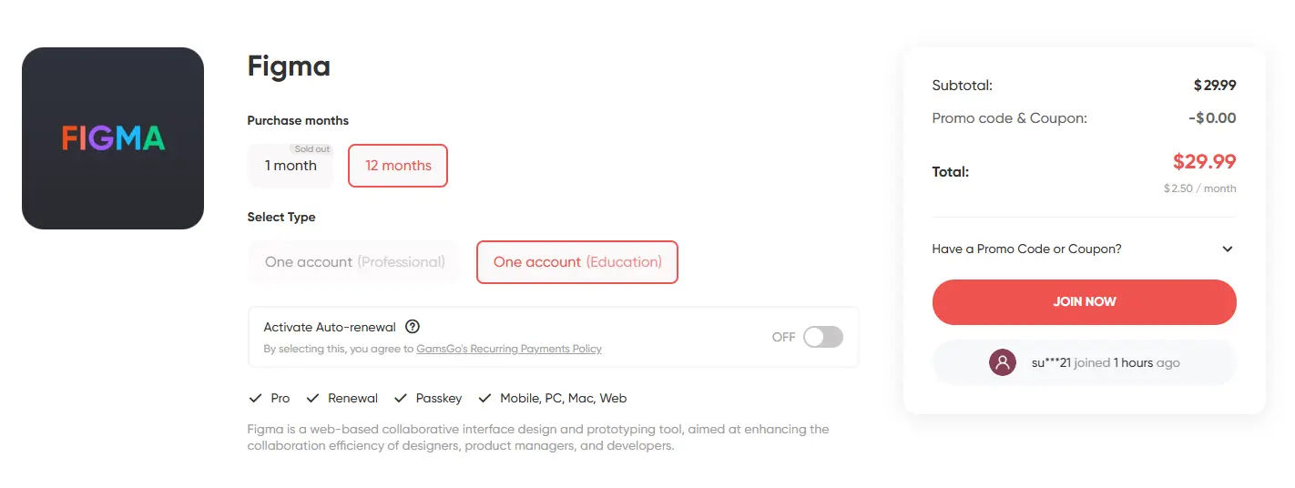 Figma Professional discount