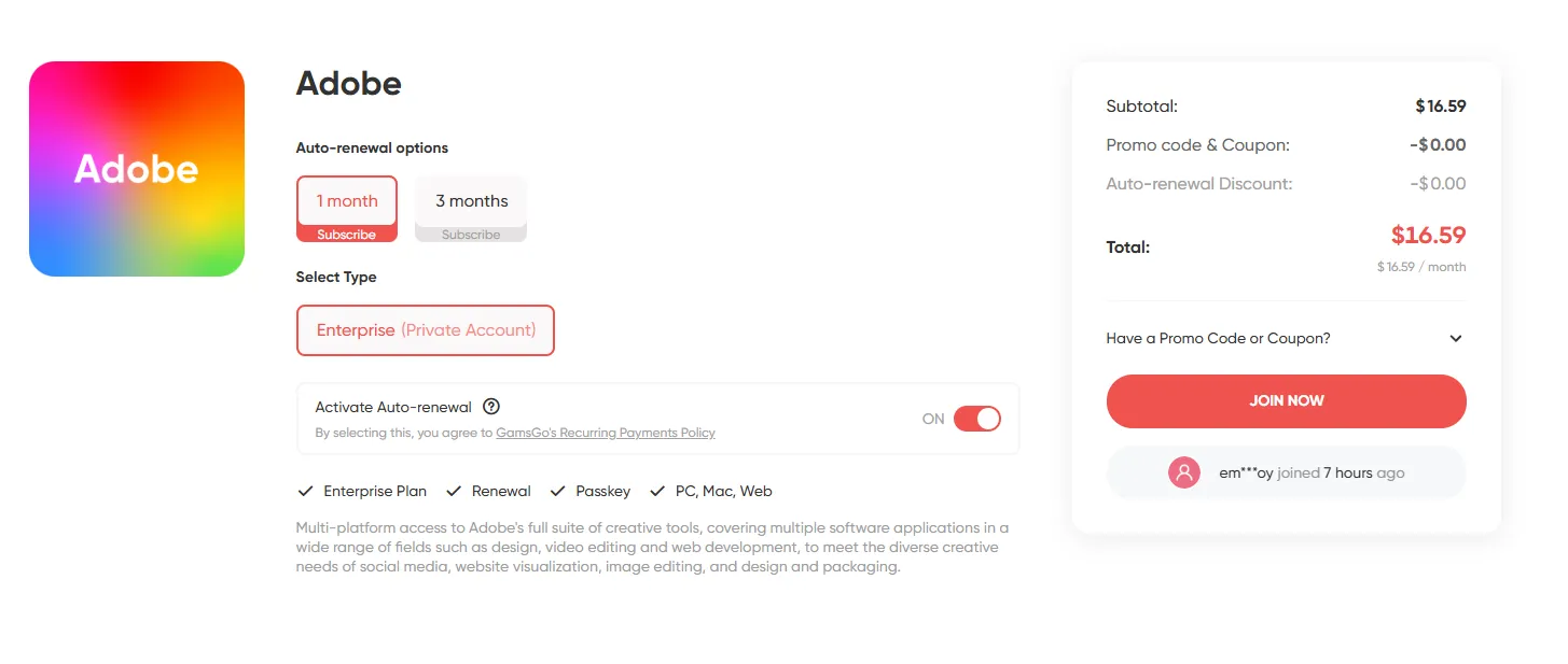 Adobe Creative Cloud discount