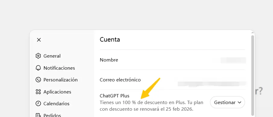 Oferta de retención de mes gratuito de ChatGPT Plus para cancelación